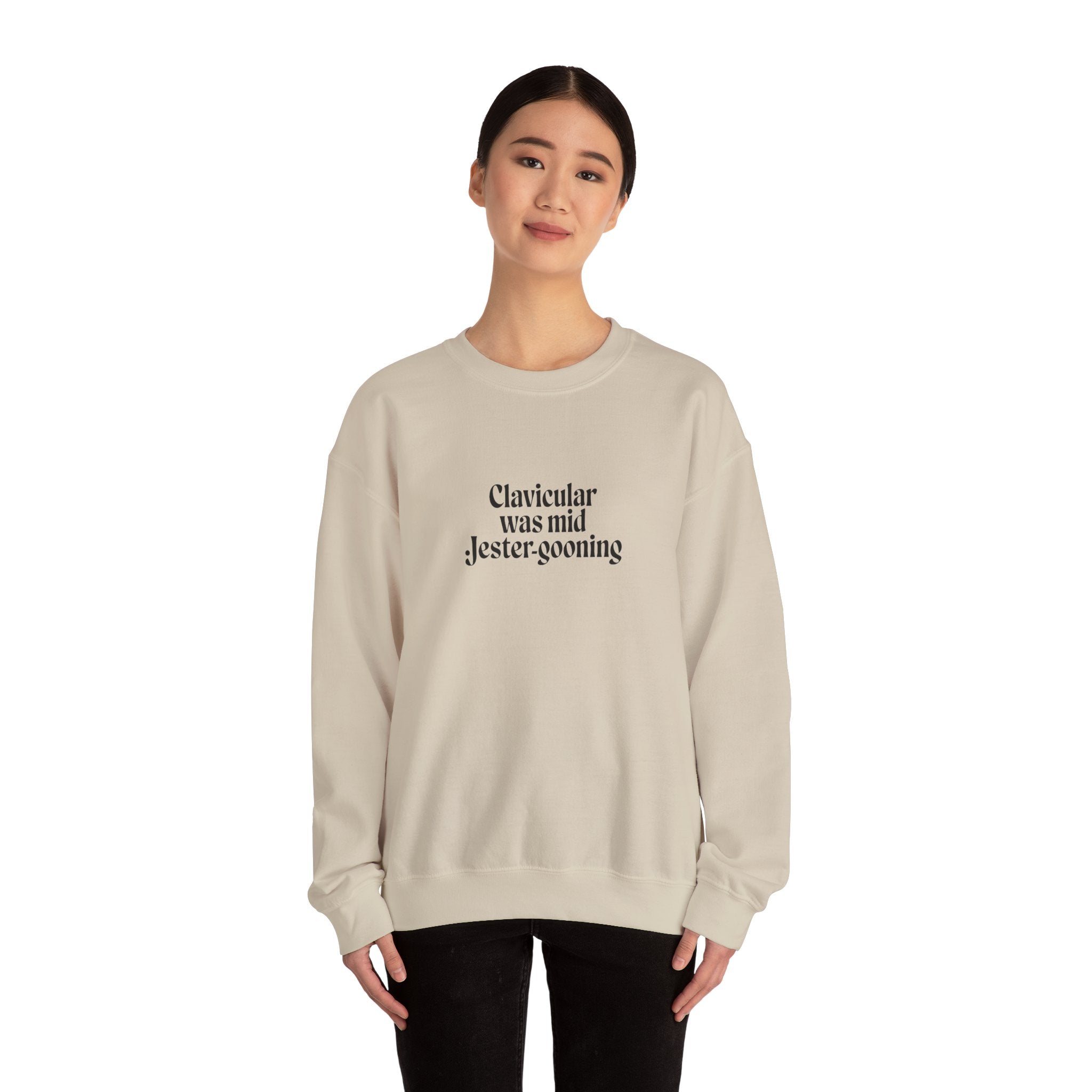 Clavicular Was Mid Jestergooning Sweatshirt