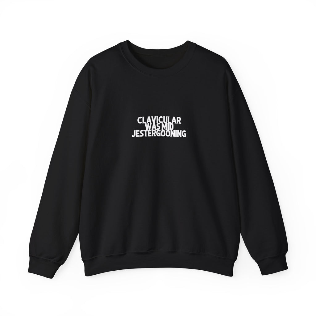 Clavicular Was Mid Jestergooning Black Sweatshirt