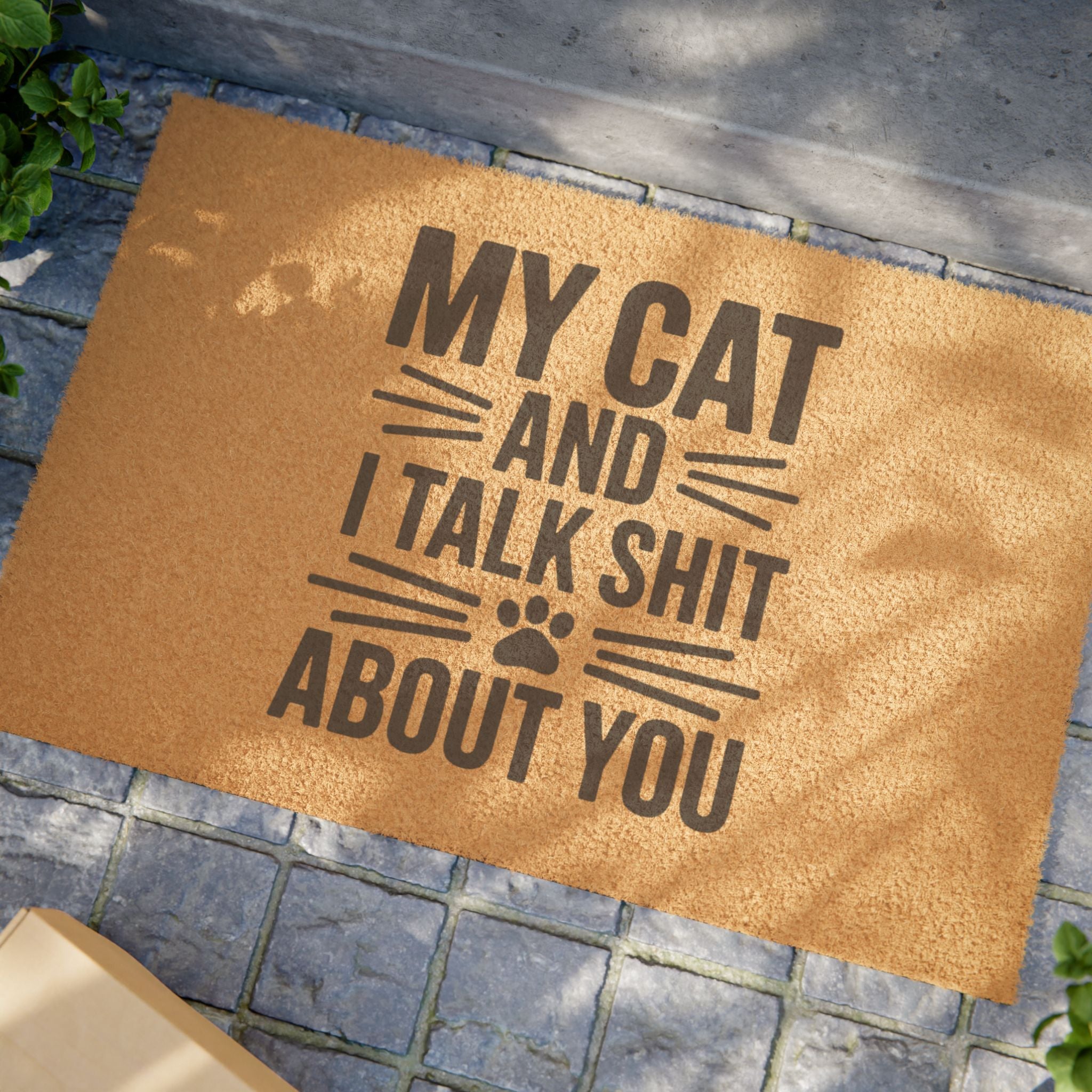 My Cat And I Talk Shit About You Doormat