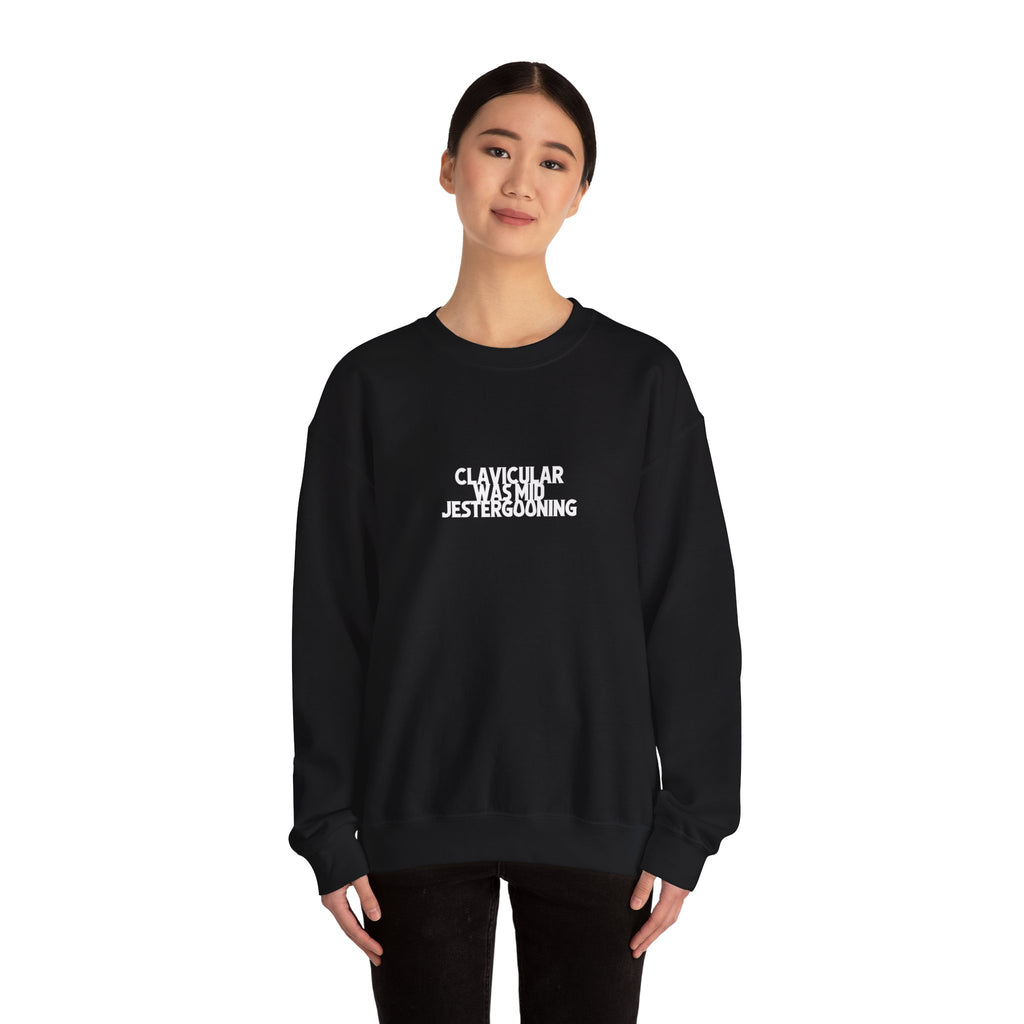 Clavicular Was Mid Jestergooning Black Sweatshirt